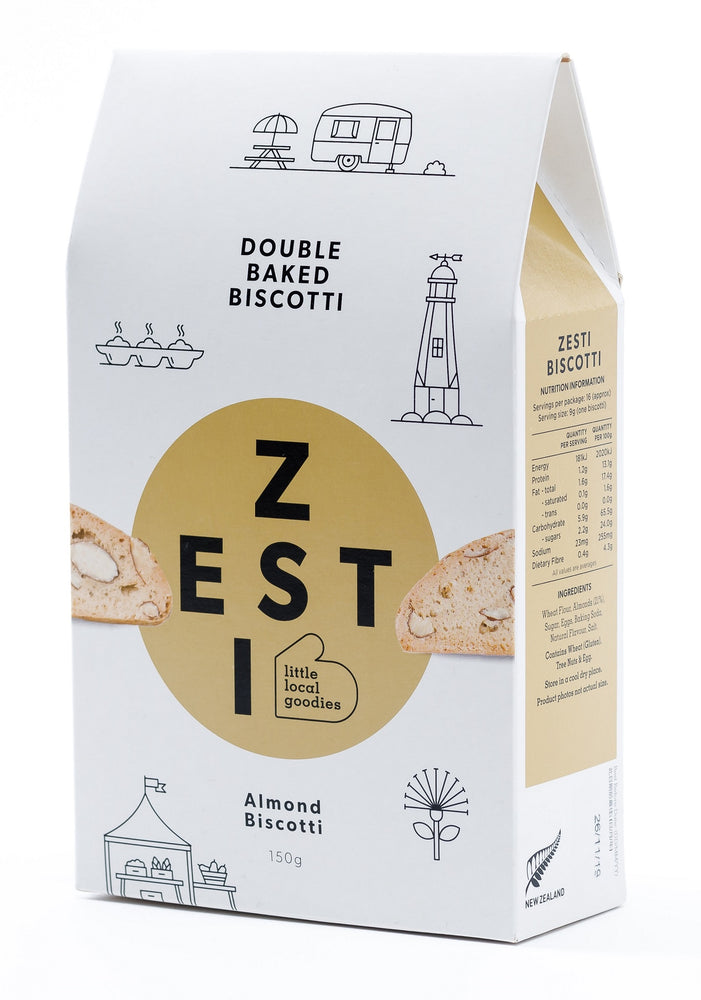 Zesti Double Baked Biscotti Beige spot Almond.